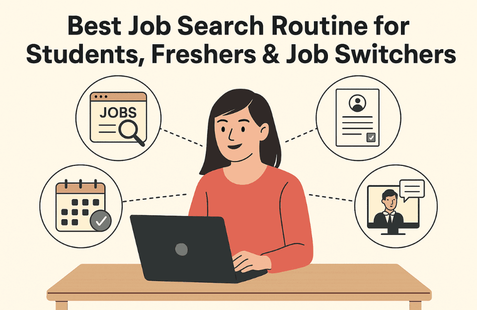 Best Job Search Routine for Students, Freshers & Job Switchers